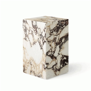 Calacatta Viola Marble Tall Plinth Coffee Side Table