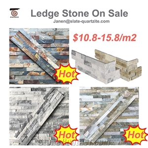 2023 Split Slate Ledge Culture Stacked Stone Veneer