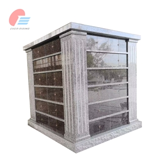 96 Niche Stin Grey Granite Square Columbarium With Flutes