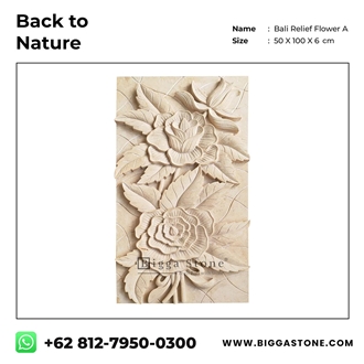 Bali Flower Blossom Wall Relief