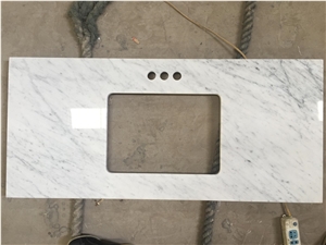 Bianco Cararra White Marble Countertop Vanity Top