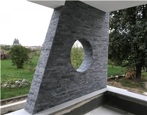 Free Length Splitface Black Marble, Dark Blue, Grey Marble Ledge Stone