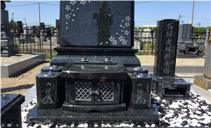 Black Pearl Granite Japanese Style Monuments