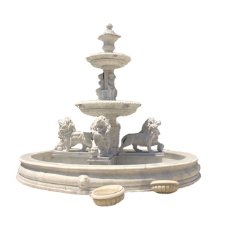 Cheap Antique Lion Statue Outdoor Marble Fountain