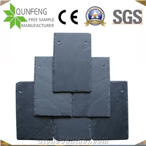 China Natural Split Face Black Stone Slate Roof Tile