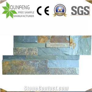 China Stacked Stone Cladding Rusty Slate Wall Panel