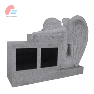 Georgia Grey G633 Granite Kneeling Angel 2 Niche Columbarium