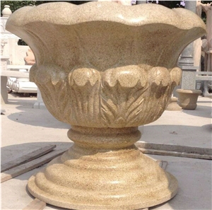 Golden Grain, Flower Pots, Planter Pots, Flower Vases, Outdoor Planters, Exterior Flower Pots, Landscaping Planters, China Yellow Granite