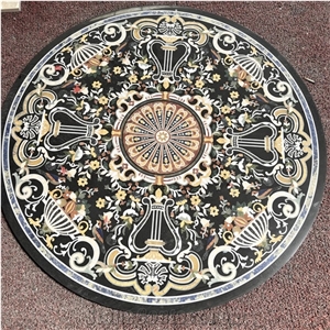 Good Design Water-Jet Pattern Round Medallion Floor Tiles