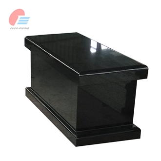 India Black Granite Polished Cremation Memorial Bench Seat