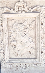 Ivory White Limestone Wall Reliefs