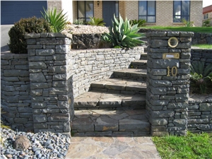 Kaiawa Stone Gate Post, Garden Accent Wall