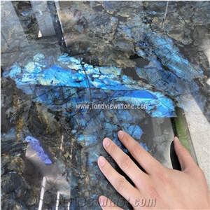 Lemurian Blue Labradorite Blue Granite Slabs For Kitchen