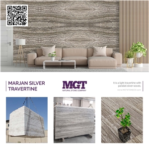 Marjan Silver Travertine Block Premium