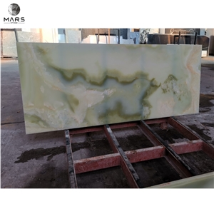 Natural Stone Light Green Onyx Customized Countertops