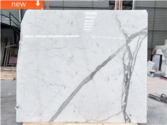 New Arrival Premium Quality Calacatta White Marble Slabs