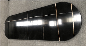 Noir Gris Aziza Marble Lauren Black Gold Marble Bar Tops