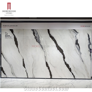 Panda White Marble Porcelain Slabs For Hotel