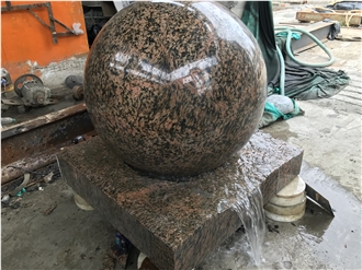 Polished Granite Floating Sphere , Black Granite Fountain