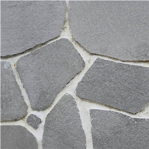 Polygonal Slate Kavalas Flagstone, Kavalas Grey Slate Flagstone