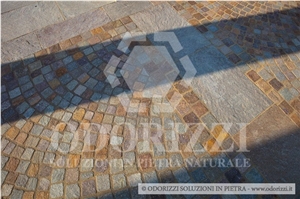 Porphyry Cubes, Mixed Color Cobble Stone, Pavers, Patio Cubes, Road Cobbles