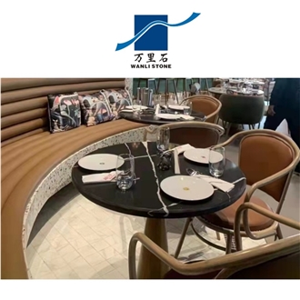 Solid Color Artificial Quartz Stone Cafe Table Tops