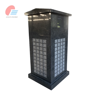 Steel Gray Granite Community Columbarium With Insert Plaque