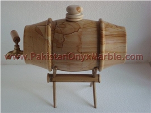 Teak Wood Marble Beer Tanks