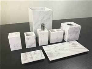 White Marble Bath Accessories