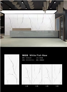 White Marble Porcelain Tile Sintered Stone Slabs