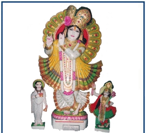 White Statue Of Lord Krishna