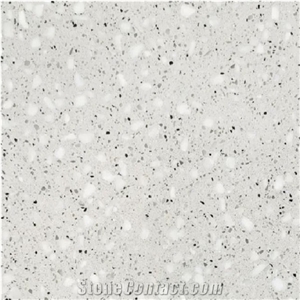 White Terrazzo Slab Floor Tile Wall Installation Cement Tile