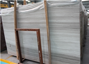 White Wood Grain Marble Beige Marble Polished Floor Tile