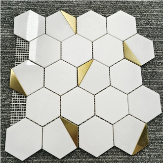 Hot Sale White Marble Hexagon Mosaic Tiles